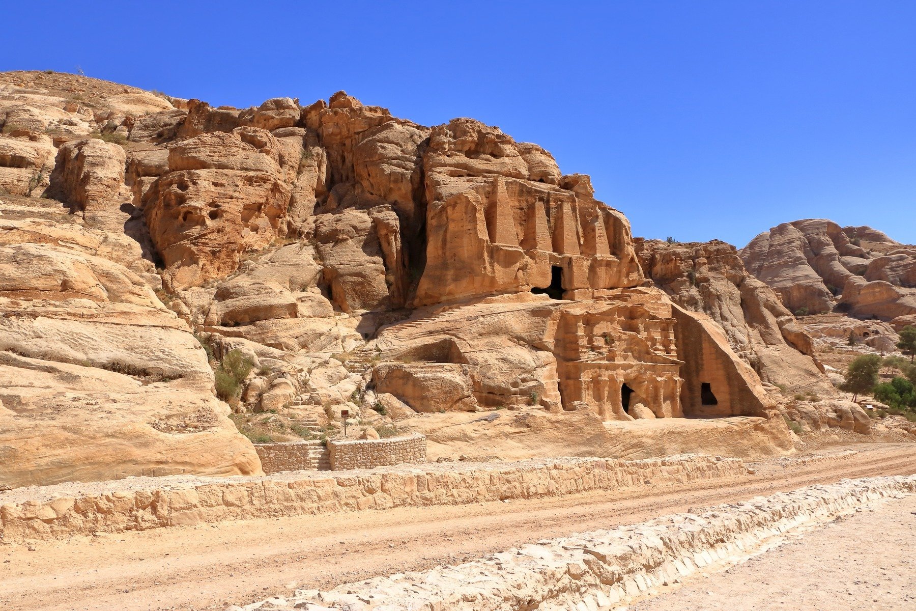 Obelisk Tomb And The Triclinium At The Entrance Of Siq Valley, Petra In Jordan