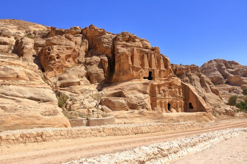 Obelisk Tomb And The Triclinium At The Entrance Of Siq Valley, Petra In Jordan