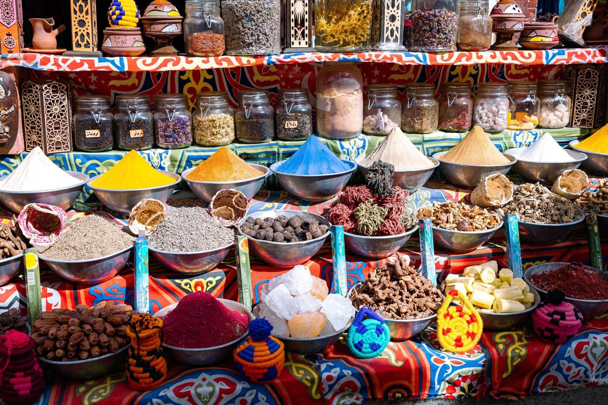 Spices At Luxor Market In Egypt