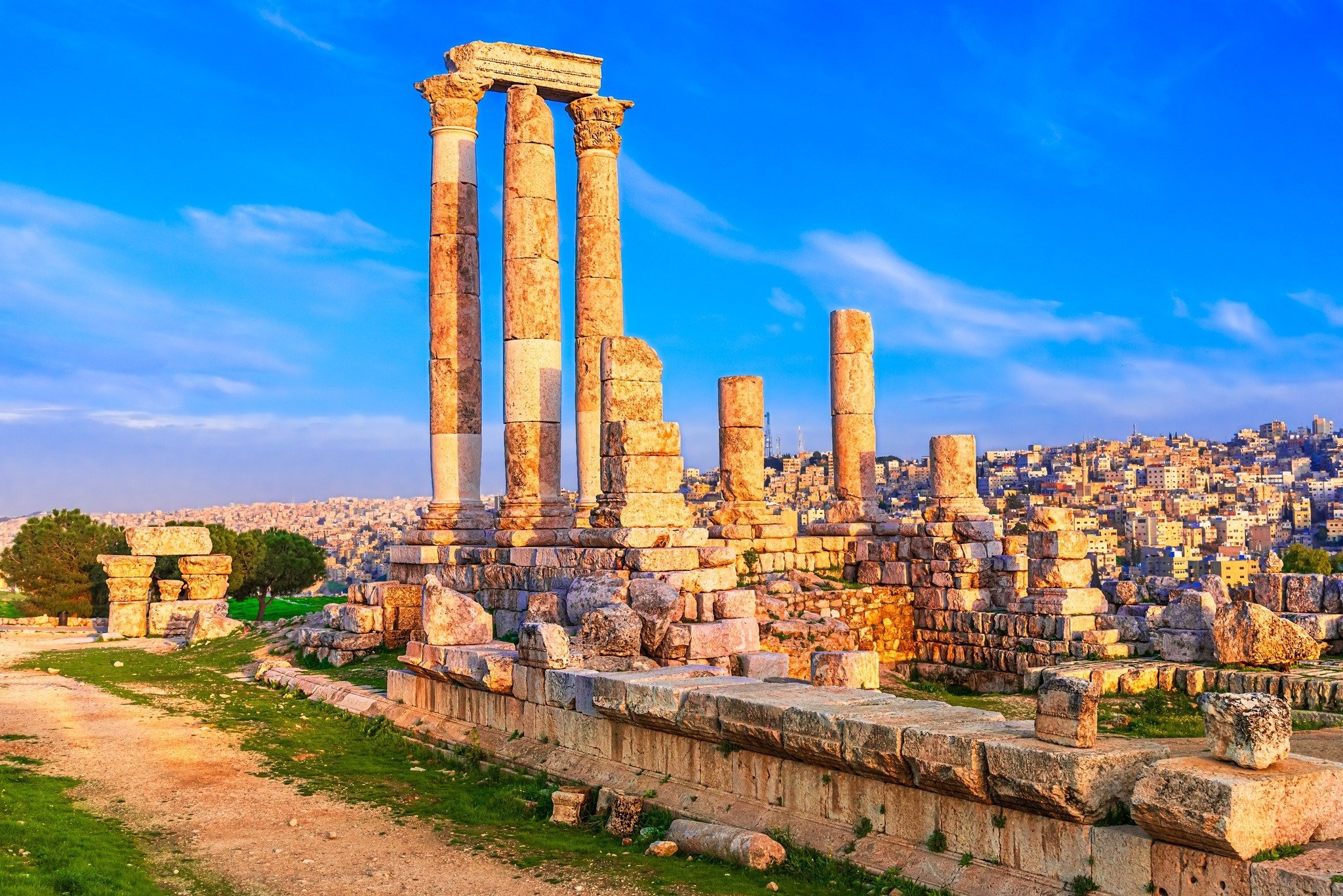 Jerash Ruins Overlooking Amman Center