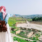 Tourist Admiring Jerash
