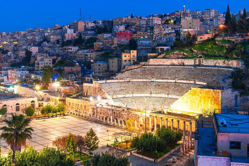 Amphitheater Amman By Night