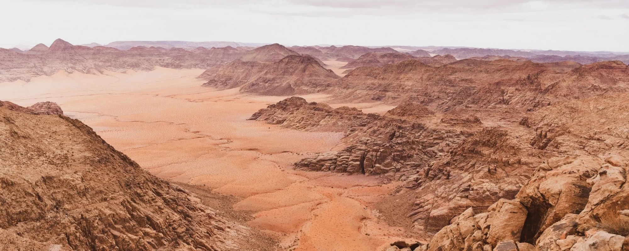 Jabal Umm Ad Dami Private Hiking Tour From Aqaba Desert Mountains View