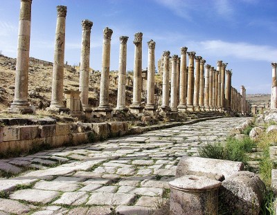 Roman Ruins In Jerash Jordan