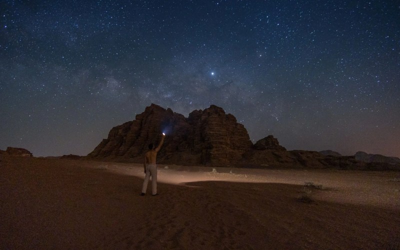 Stargazing Experience In Wadi Rum From Aqaba Stars Desert Experience Night